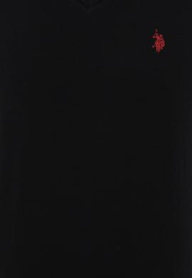 Erkek Siyah Basic V Yaka Tişört - 50232305012