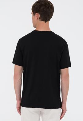 Erkek Siyah Basic V Yaka Tişört - 50232305012