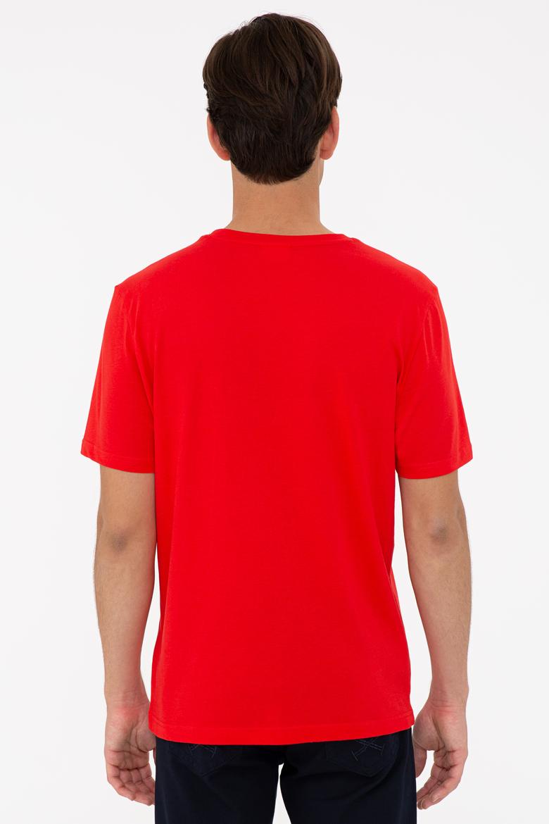 Erkek Kırmızı Basic Tişört - 50232300070