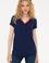 Kadın Lacivert V Yaka Tişört