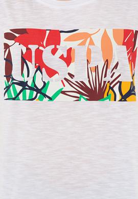 Kadın Beyaz Bisiklet Yaka T-Shirt - 50238103015