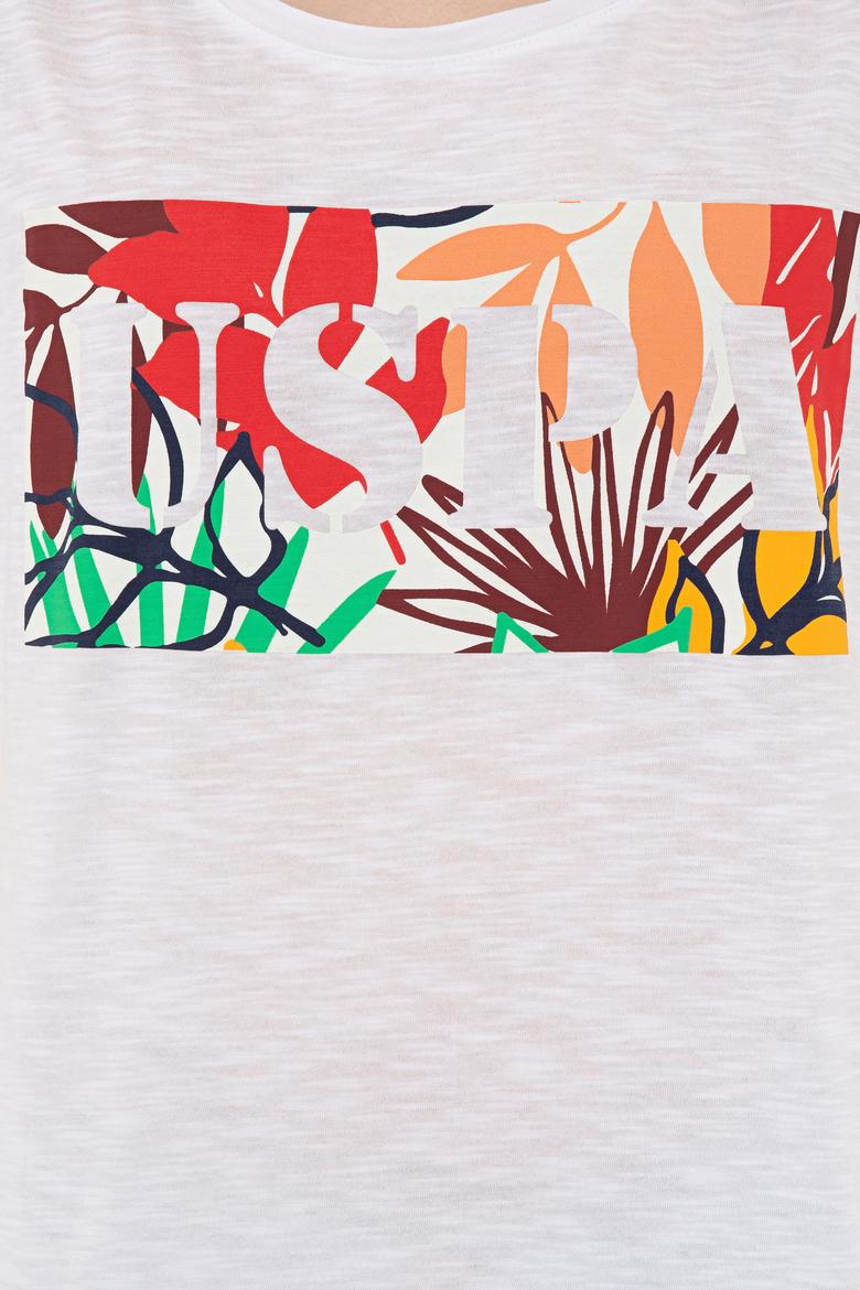 Kadın Beyaz Bisiklet Yaka T-Shirt - 50238103015