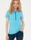 Kadın Turkuaz Basic Polo Yaka Tişört