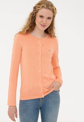 Kadın Somon Basic Triko Hırka - 50224702110