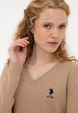 Kadın Camel Melanj Basic Kazak - 50224709070