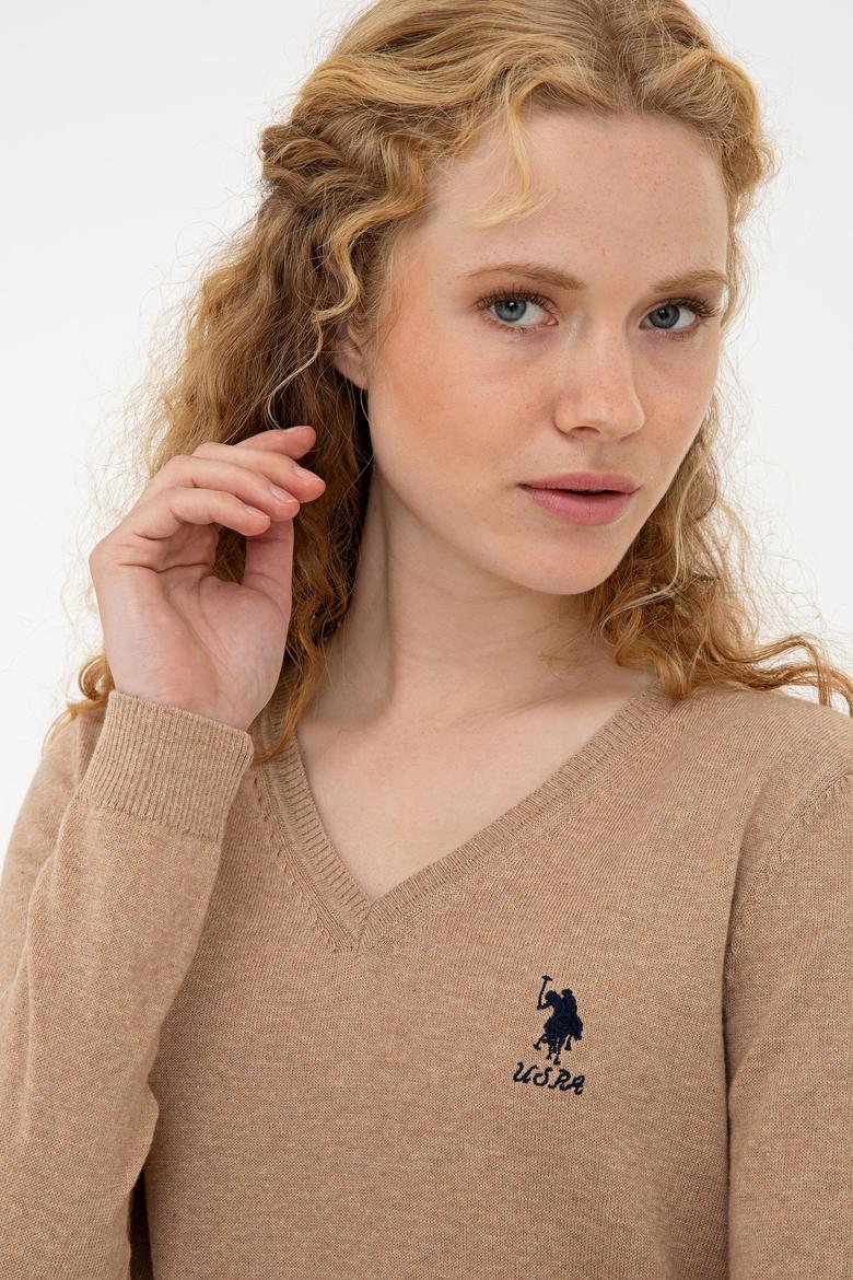 Kadın Camel Melanj Basic Kazak - 50224709070