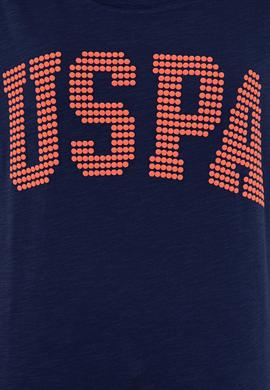 Kadın Lacivert Bisiklet Yaka Tişört - 50238124008