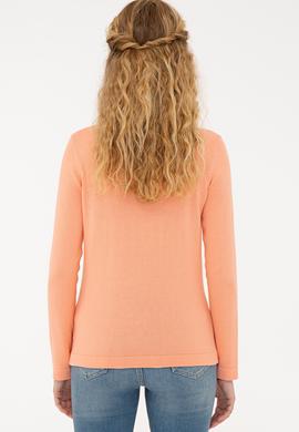 Kadın Somon Basic Triko Hırka - 50224702110