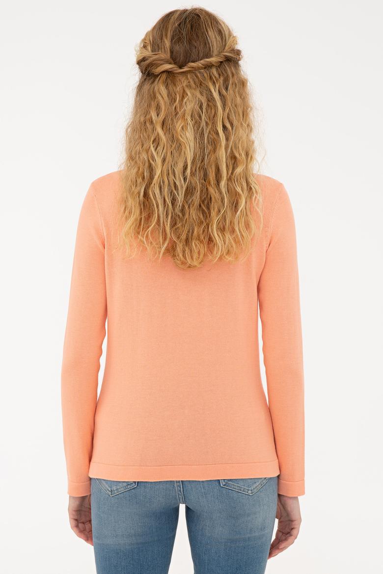 Kadın Somon Basic Triko Hırka - 50224702110