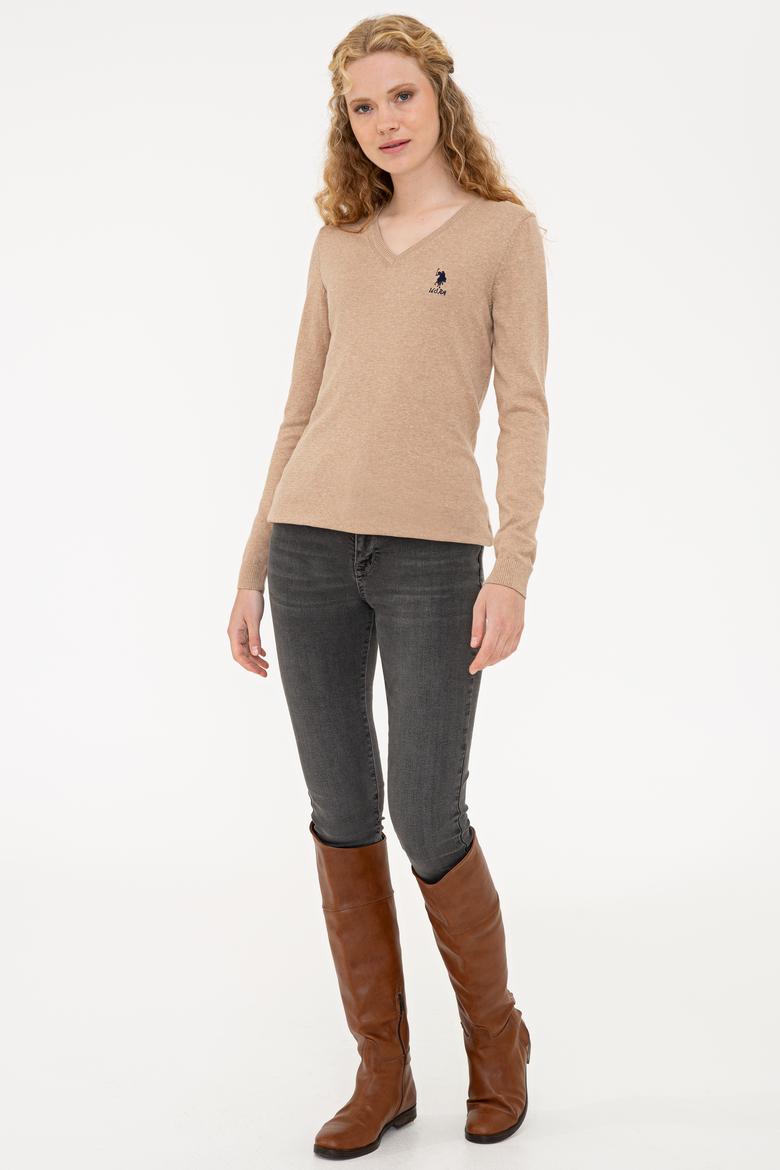 Kadın Camel Melanj Basic Kazak - 50224709070