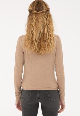 Kadın Camel Melanj Basic Kazak - 50224709070