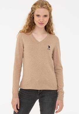 Kadın Camel Melanj Basic Kazak - 50224709070