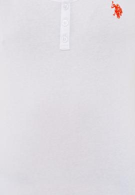 Kadın Beyaz Derin Bisiklet Yaka T-Shirt Basic - 50234724009