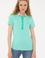 Kadın Mint Basic Polo Yaka Tişört