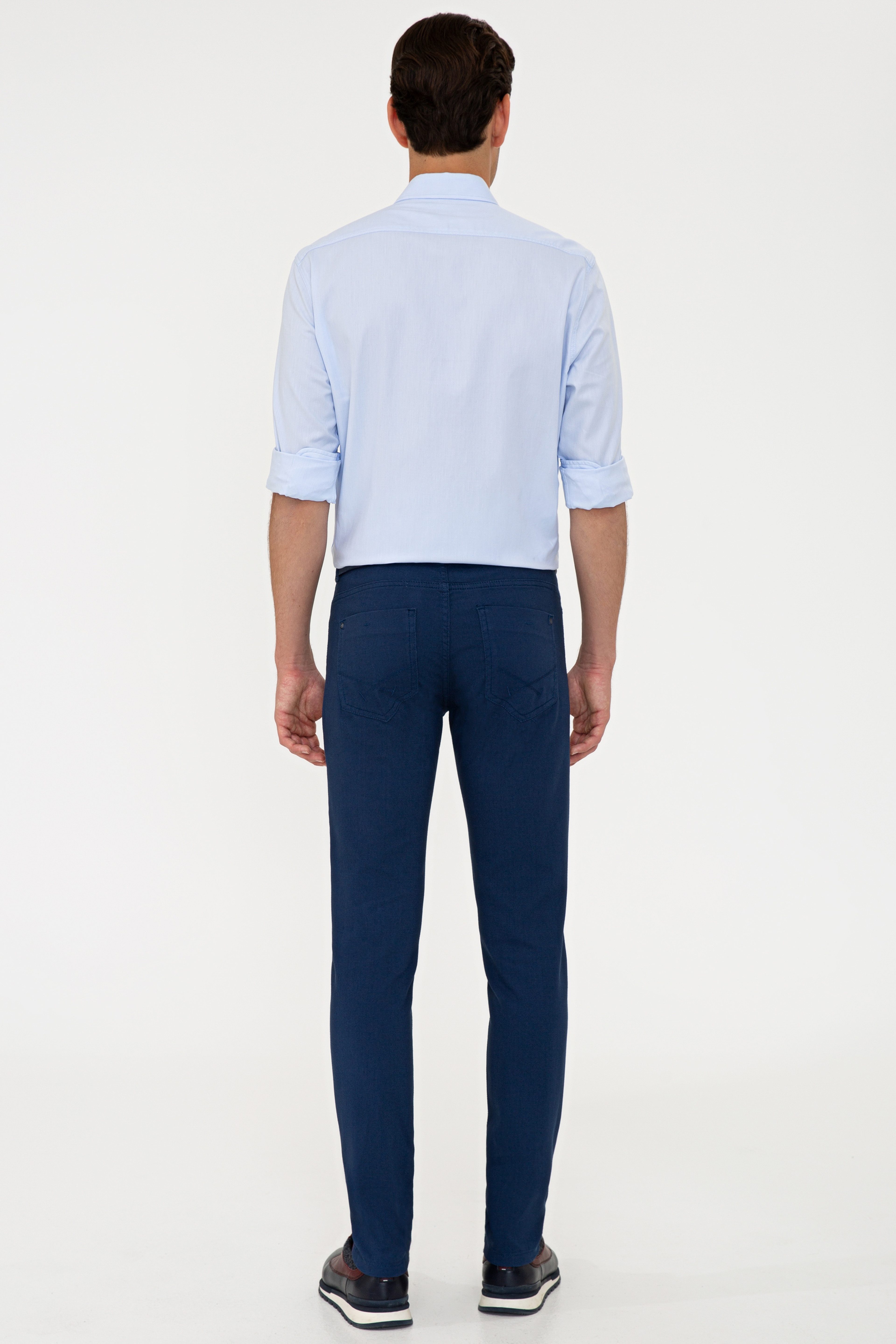 Erkek İndigo Kanvas Pantolon - Image 3