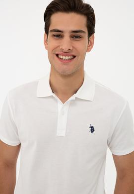 Erkek Ekru Polo Yaka Basic T-Shirt - 50232303143