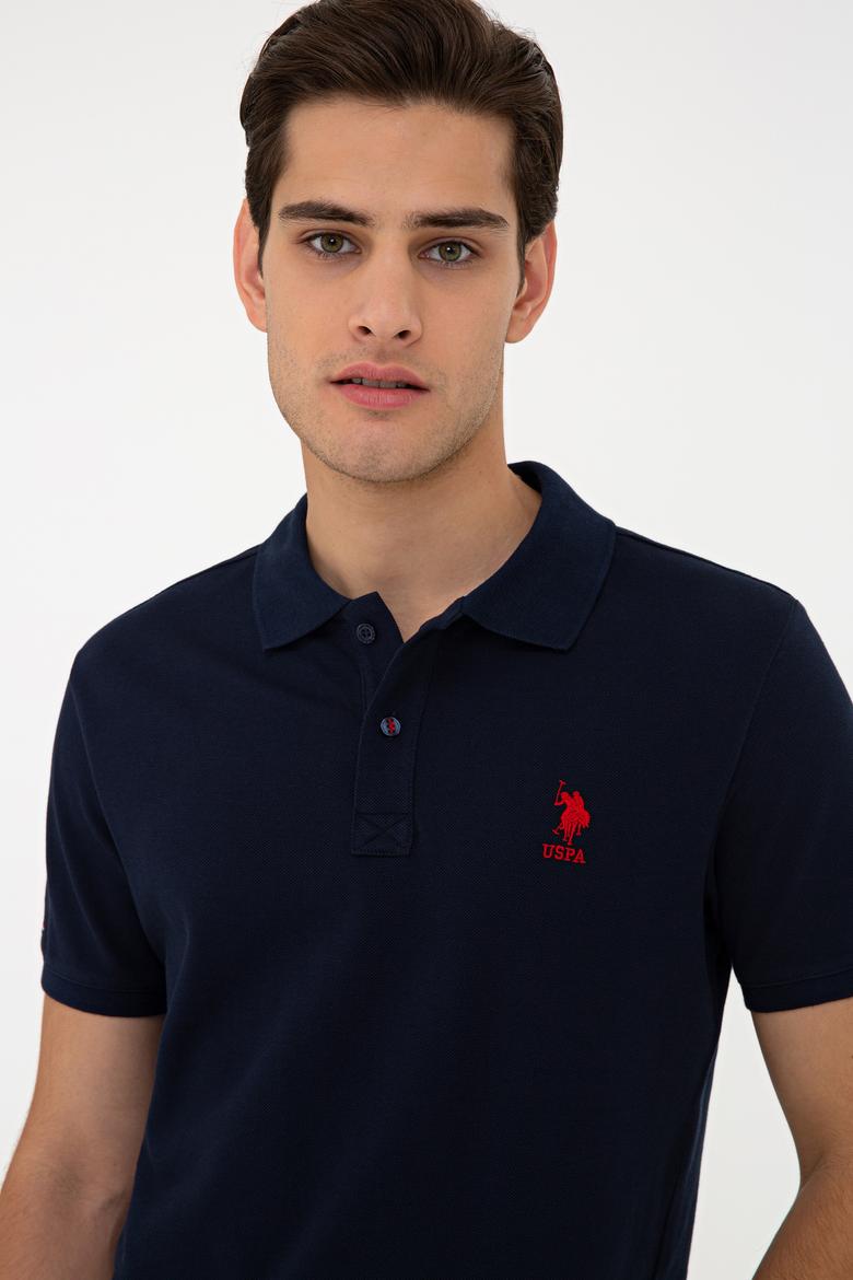Erkek Koyu Lacivert Polo Yaka Basic T-Shirt - 50232308264