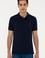 Erkek Koyu Lacivert Polo Yaka Basic T-Shirt