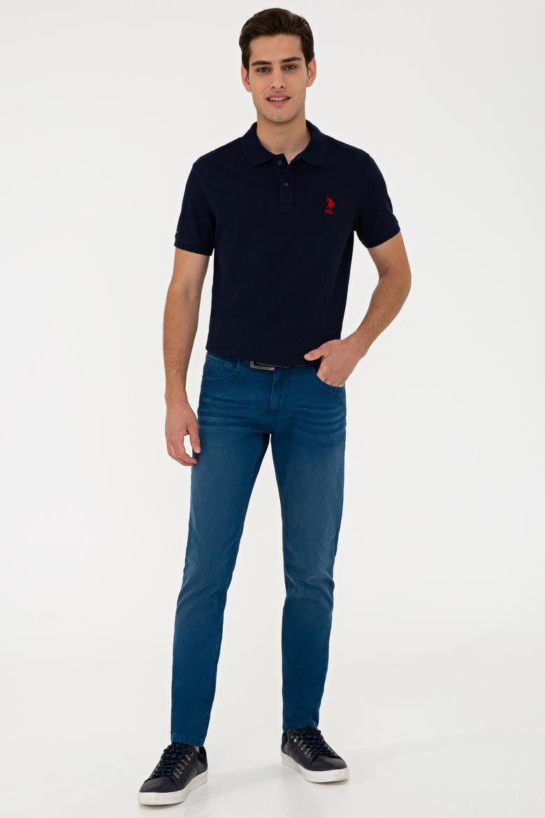 Erkek İndigo Denim Pantolon