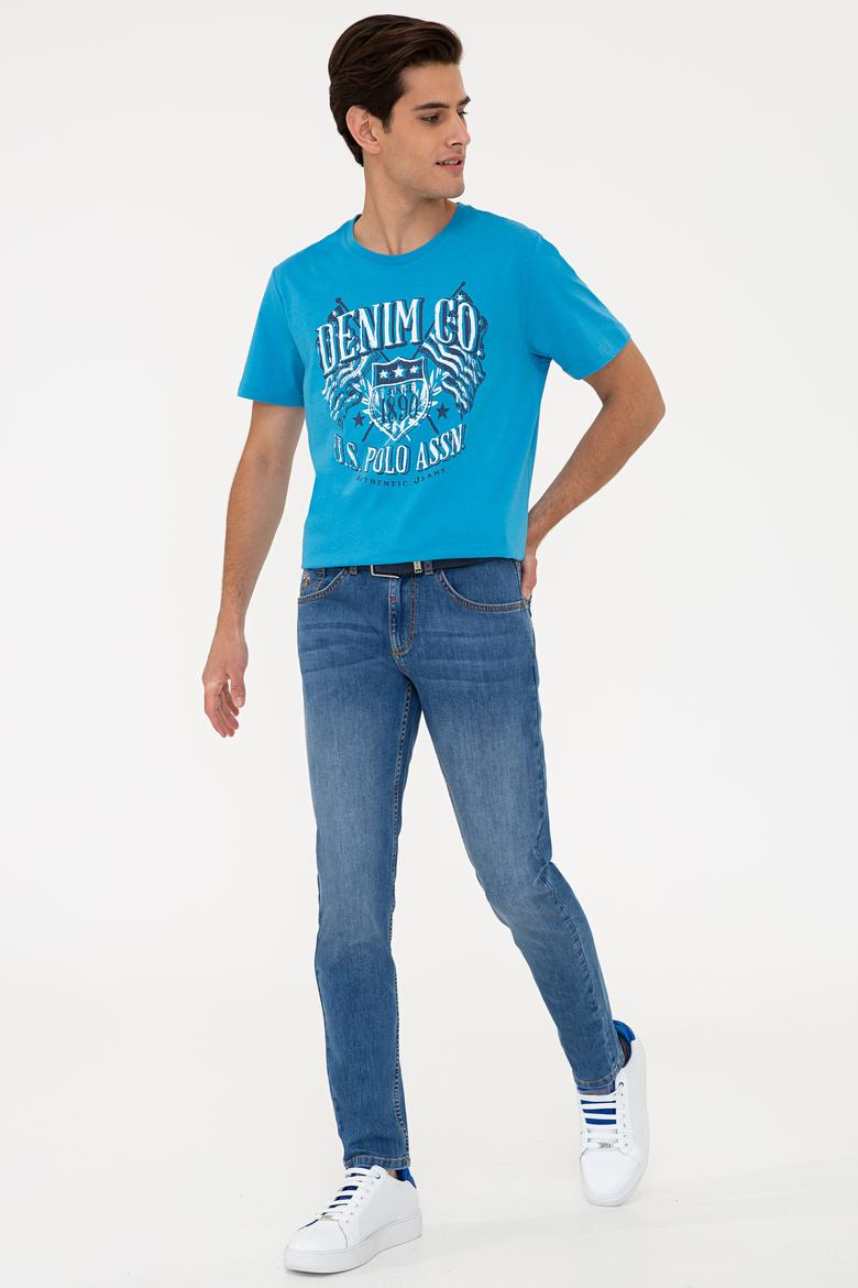 Erkek Mavi Denim Pantolon - 50234755057