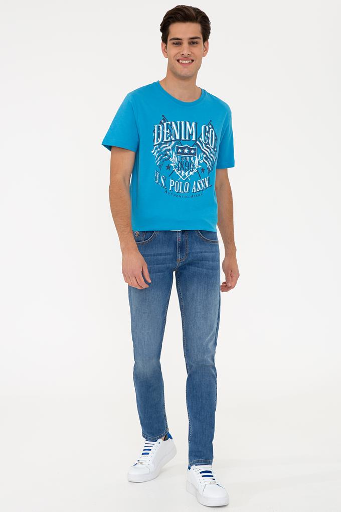 Erkek Mavi Denim Pantolon