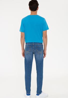 Erkek Mavi Denim Pantolon - 50234755057
