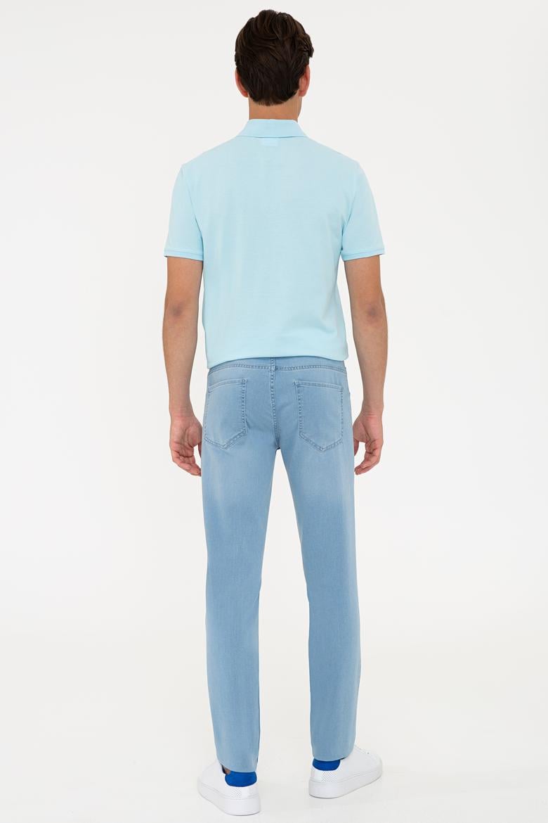 Erkek Mavi Denim Pantolon - 50235475003