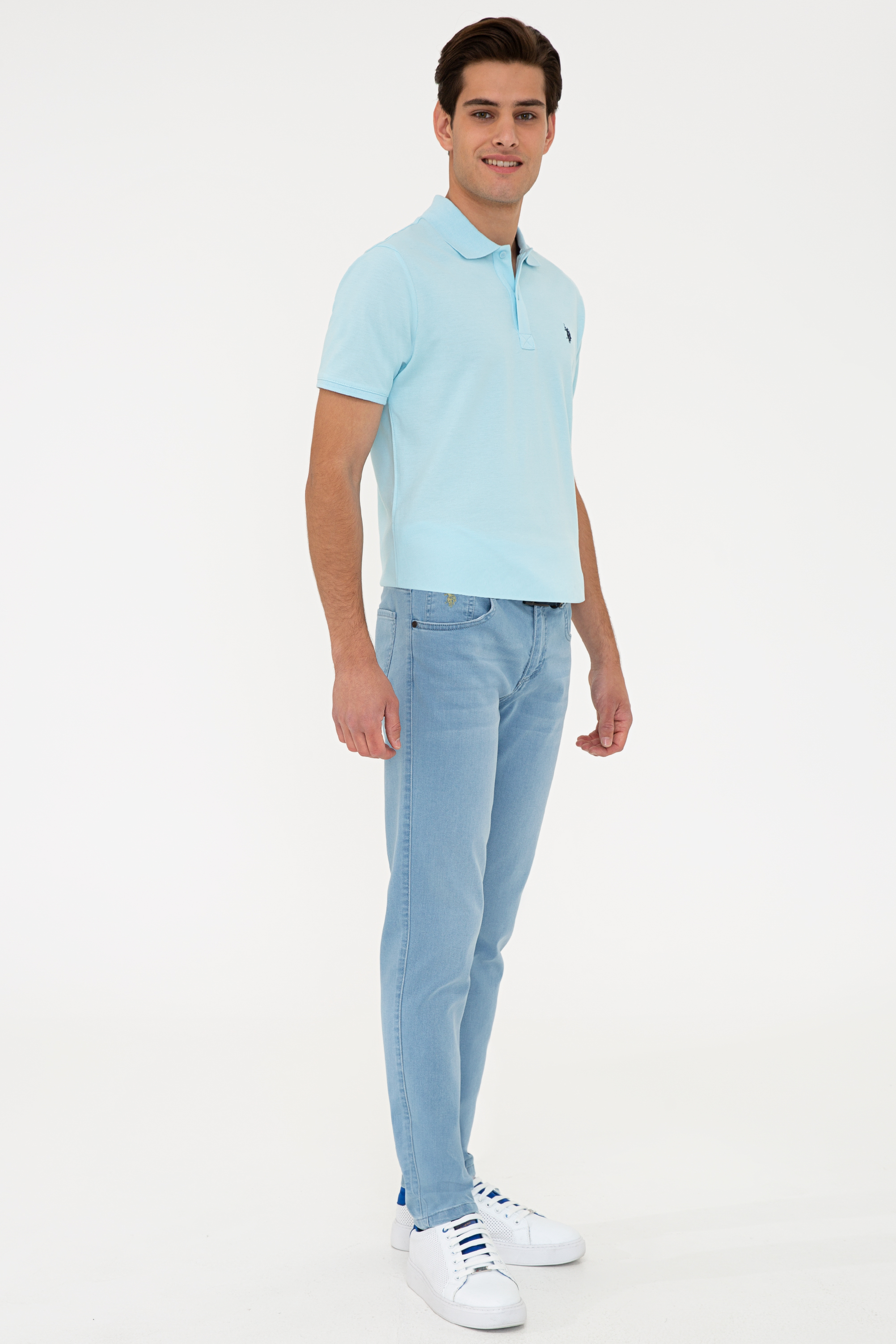 Erkek Mavi Denim Pantolon