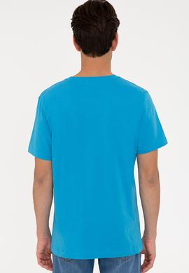 Erkek Kobalt Bisiklet Yaka Tişört - 50234973013