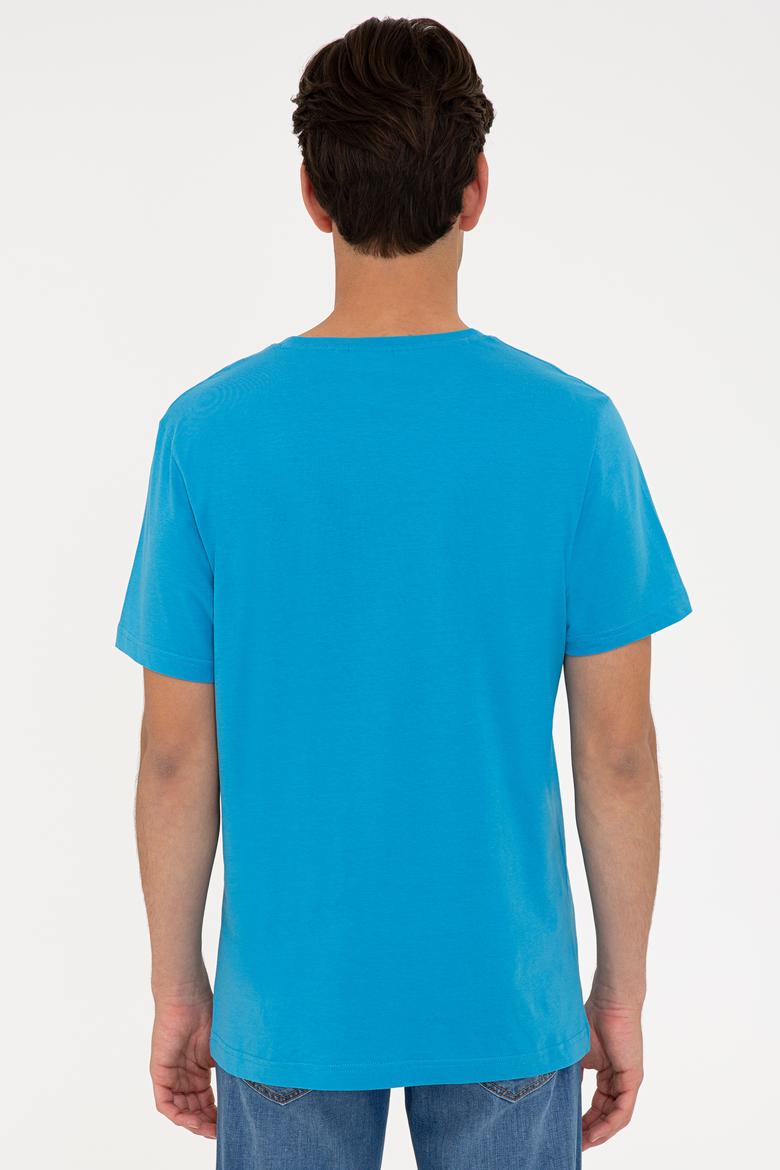 Erkek Kobalt Bisiklet Yaka Tişört - 50234973013