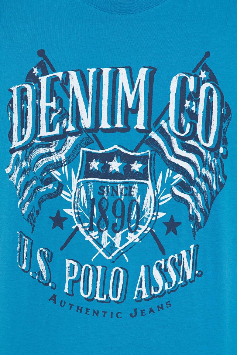 Erkek Kobalt Bisiklet Yaka Tişört - 50234973013