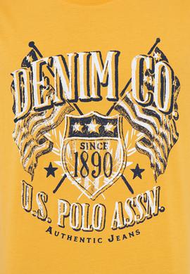 Erkek Sarı Bisiklet Yaka T-Shirt - 50234973024