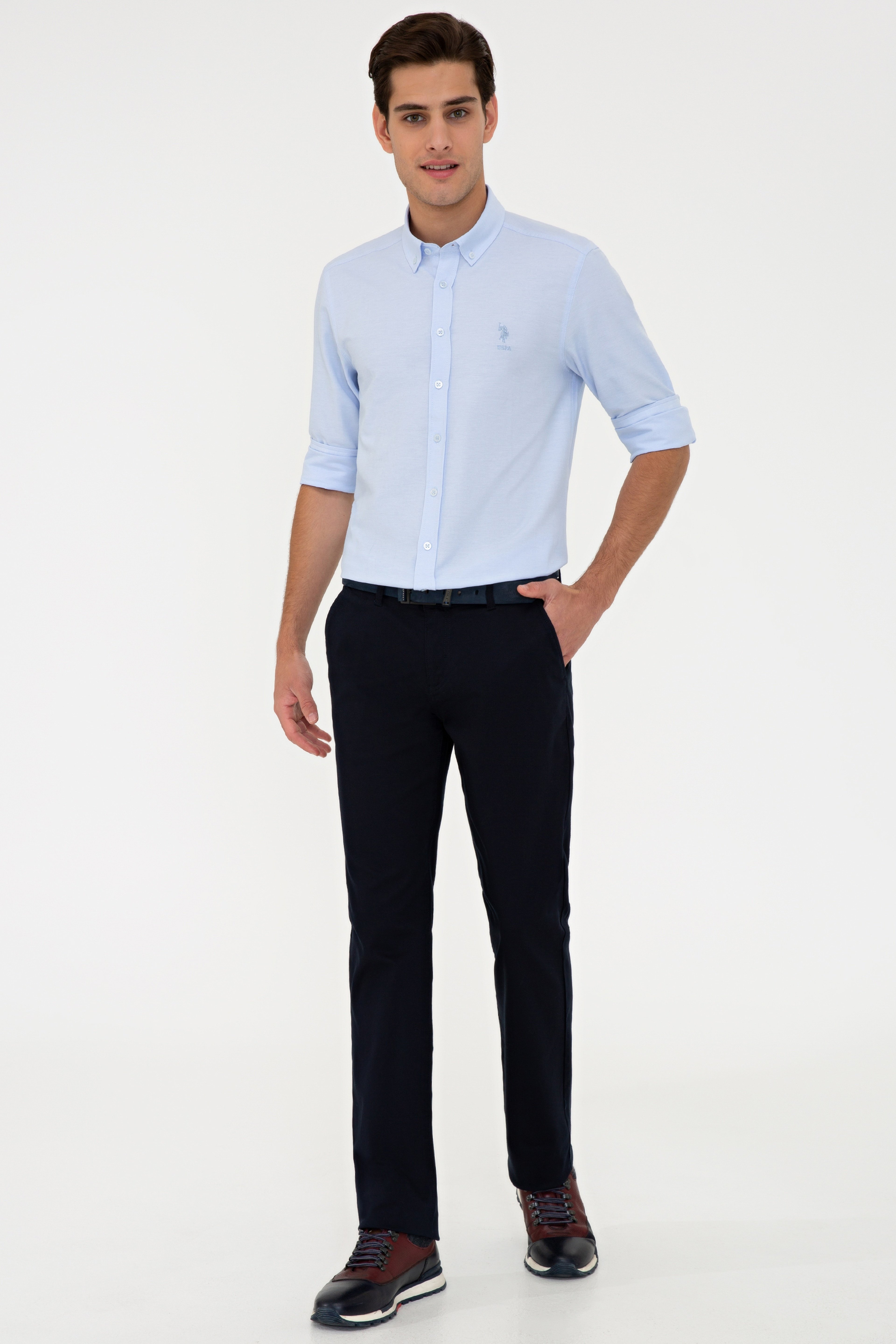 Erkek Lacivert Kanvas Pantolon - Image 1