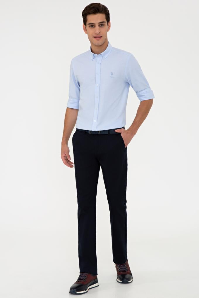 Erkek Lacivert Kanvas Pantolon