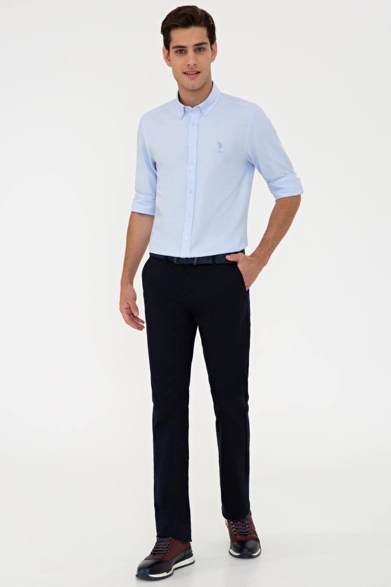 Erkek Lacivert Kanvas Pantolon