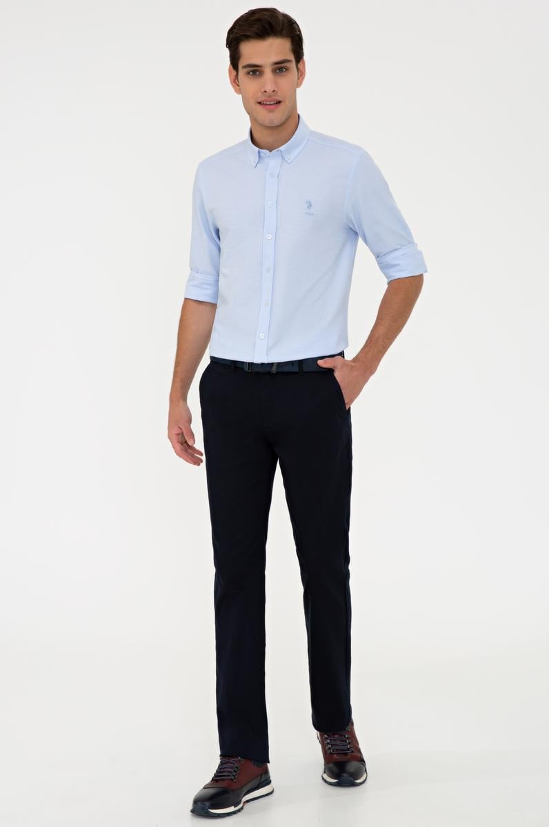 Erkek Lacivert Kanvas Pantolon