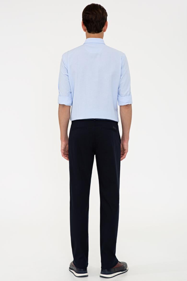 Erkek Lacivert Kanvas Pantolon - 50225573015