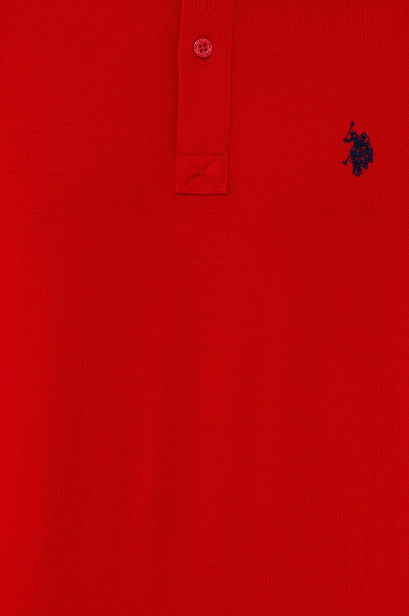 Erkek Kırmızı Basic Polo Yaka Tişört