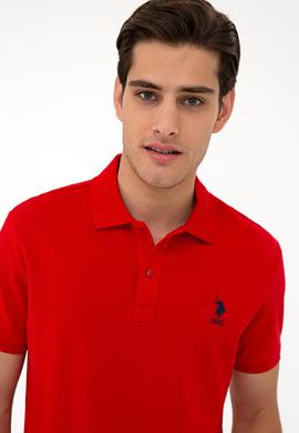 Erkek Kırmızı Basic Polo Yaka Tişört - 50232308384