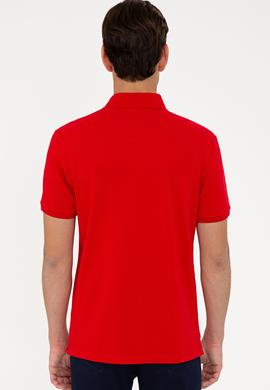 Erkek Kırmızı Basic Polo Yaka Tişört - 50232308384