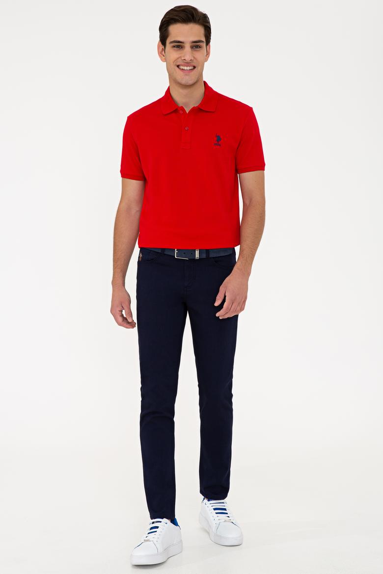 Erkek Kırmızı Basic Polo Yaka Tişört - 50232308384