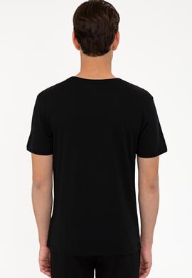 Erkek Siyah Basic Tişört - 50232309022