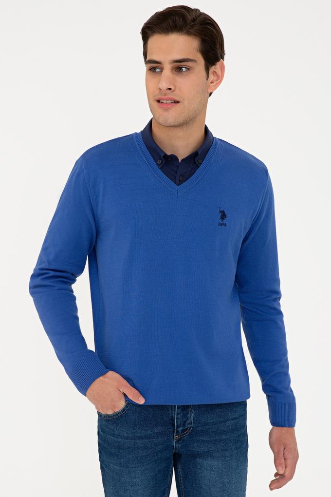 Erkek Koyu Mavi Basic Kazak