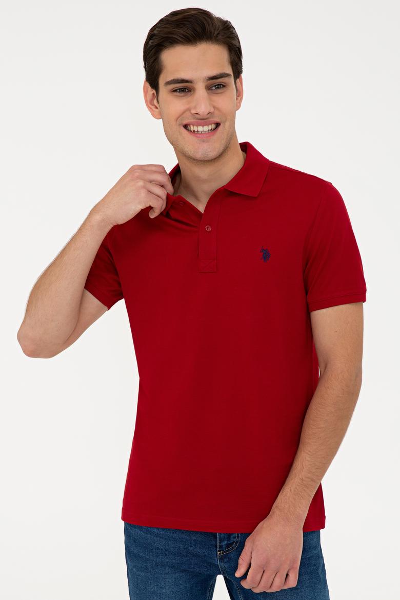 Erkek Bordo Basic Polo Yaka Tişört