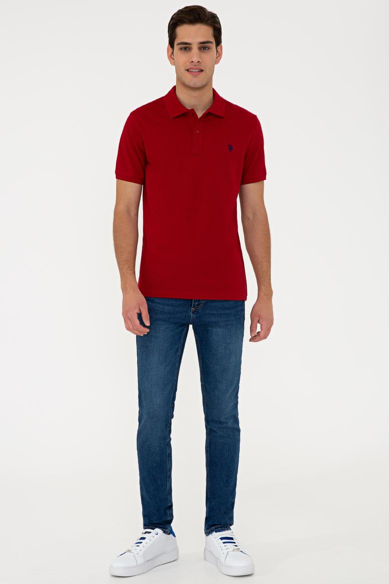 Erkek Bordo Basic Polo Yaka Tişört - 50232303170