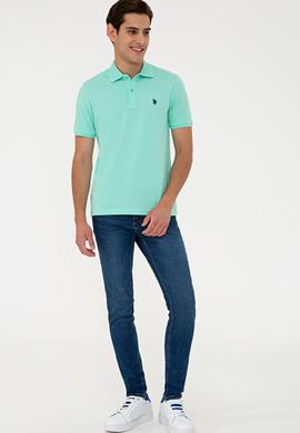 Erkek Mint Polo Yaka Basic T-Shirt - 50232303210