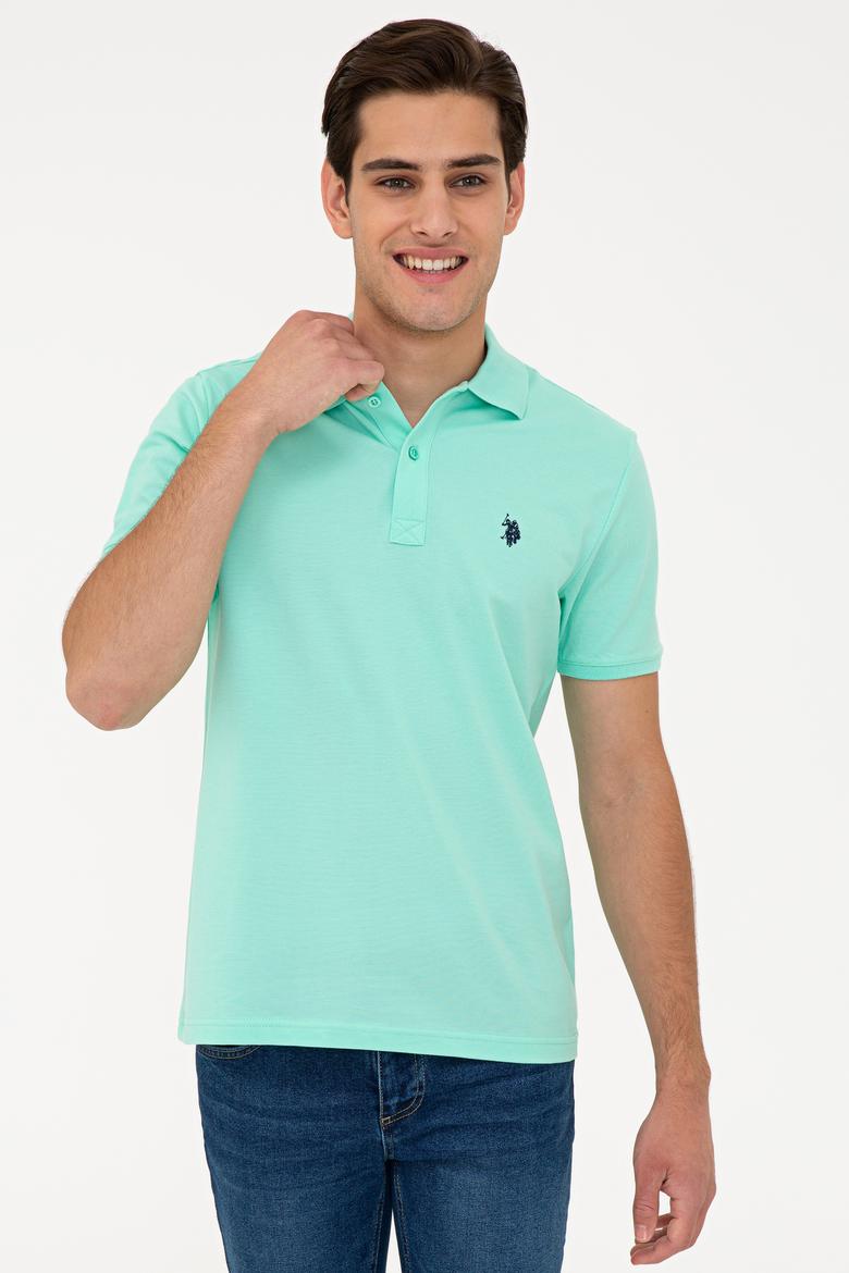 Erkek Mint Polo Yaka Basic T-Shirt