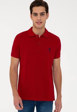 Erkek Bordo Polo Yaka Basic T-Shirt - 50232308138