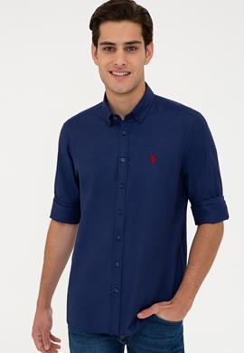 Erkek Düz Logo Lacivert Gömlek Basic - 50238007013