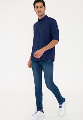 Erkek Düz Logo Lacivert Gömlek Basic - 50238007013